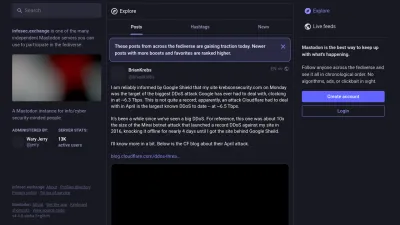 Screenshot preview of infosec.exchange