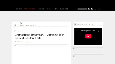 Screenshot of Stereophile.com