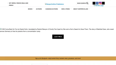 Screenshot of Harpercollins.ca