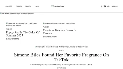 Screenshot preview of coveteur.com