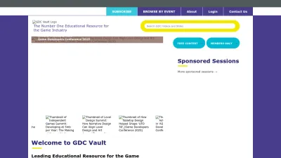 Screenshot of Gdcvault.com