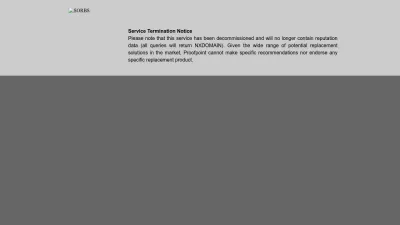 Screenshot of Sorbs.net