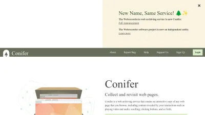 Screenshot of Conifer.rhizome.org