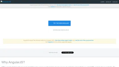 Screenshot of Angularjs.org