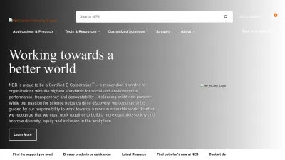 Screenshot of Neb.com