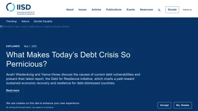 Screenshot of Iisd.org