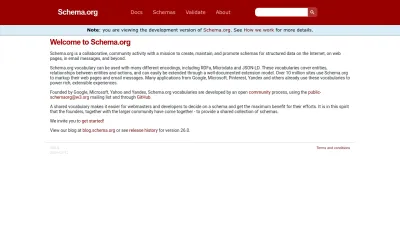 Screenshot of Webschemas.org