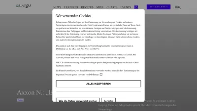Screenshot preview of groove.de