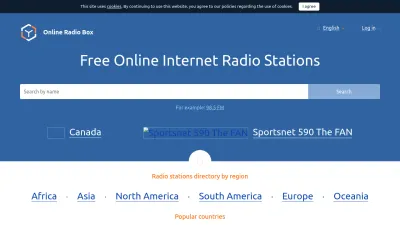 Screenshot of Onlineradiobox.com