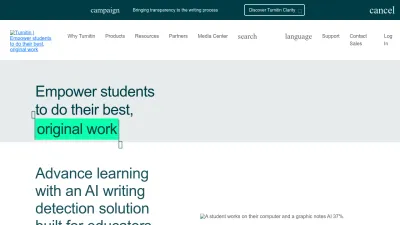 Screenshot of Turnitin.com
