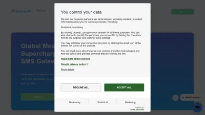 Screenshot preview of gatewayapi.com