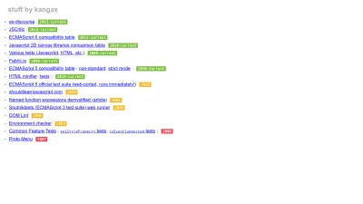 Screenshot of Kangax.github.io