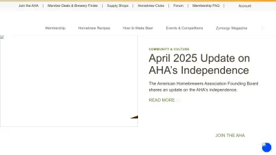 Screenshot preview of homebrewersassociation.org