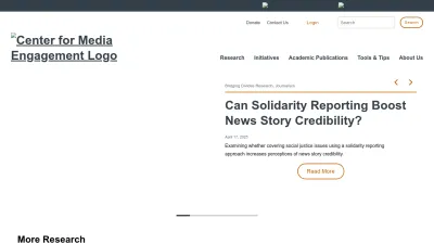 Screenshot of Mediaengagement.org