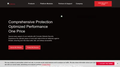Screenshot of Comodo.com
