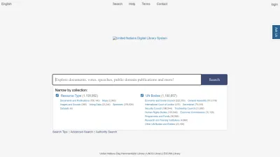 Screenshot of Digitallibrary.un.org