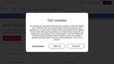Screenshot of Postoffice.co.uk