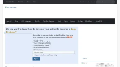 Screenshot preview of javacodegeeks.com