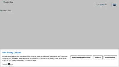 Screenshot preview of hasbro.com