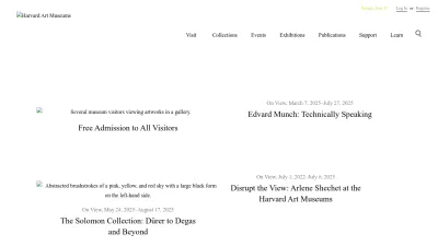 Screenshot preview of harvardartmuseums.org
