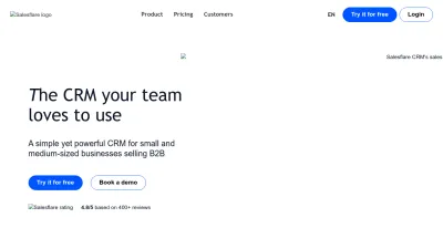 Screenshot preview of salesflare.com