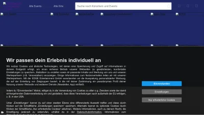 Screenshot of Eventim.de