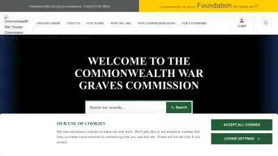 Screenshot of Cwgc.org
