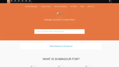 Screenshot of Scimagojr.com