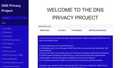 Screenshot of Dnsprivacy.org