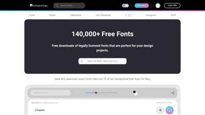 Screenshot preview of fontspace.com