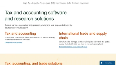 Screenshot of Tax.thomsonreuters.com