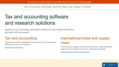 Screenshot preview of tax.thomsonreuters.com