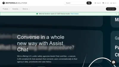 Screenshot of Motorolasolutions.com