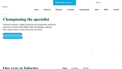 Screenshot of Informa.com