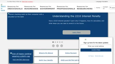 Screenshot preview of tax.ohio.gov