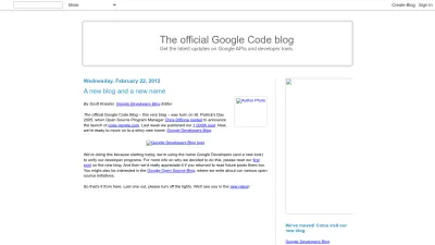 Screenshot of Googlecode.blogspot.com