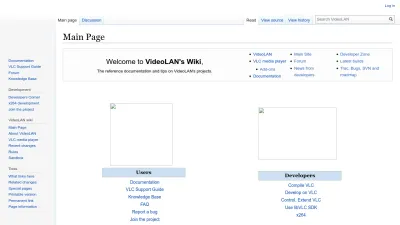 Screenshot of Wiki.videolan.org