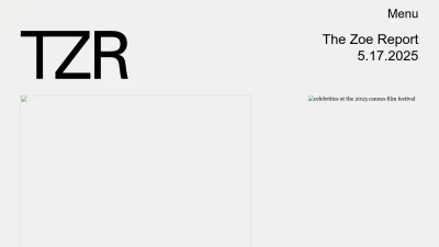 Screenshot preview of thezoereport.com