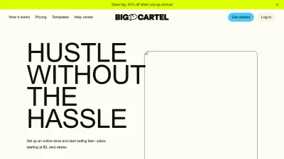 Screenshot preview of bigcartel.com