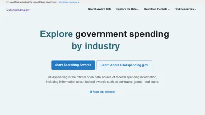 Screenshot of Usaspending.gov