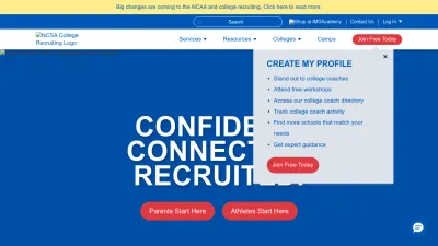 Screenshot preview of ncsasports.org