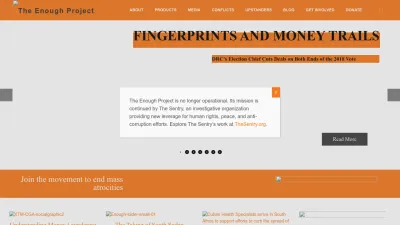 Screenshot of Enoughproject.org