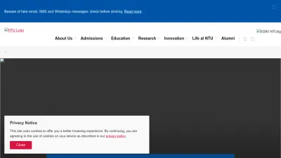 Screenshot preview of ntu.edu.sg