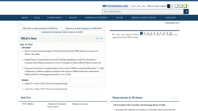 Screenshot of Sebi.gov.in