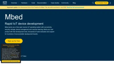 Screenshot of Os.mbed.com