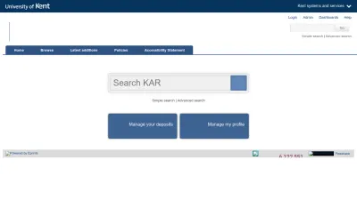 Screenshot preview of kar.kent.ac.uk
