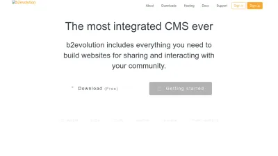 Screenshot preview of b2evolution.net