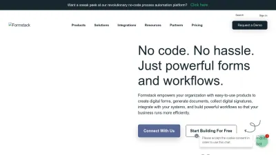 Screenshot of Formstack.com