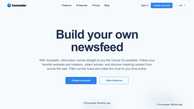 Screenshot of Inoreader.com