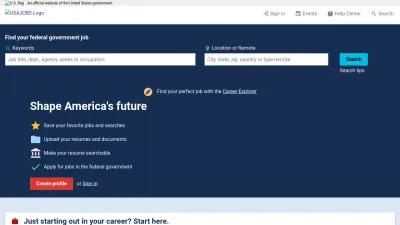 Screenshot of Usajobs.gov